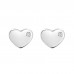 925 Sterling Silver Heart CZ Earrings Butterfly Push Back Studs