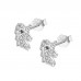 925 Sterling Silver Unicorn CZ Earrings Butterfly Push Back Studs