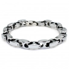 Tungsten Marina High Polish Link Bracelet