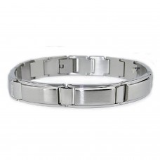 Stainless Steel Link Bracelet in Glossy Brushed Finish