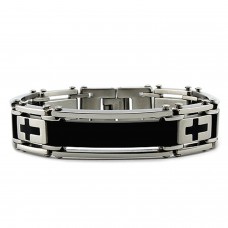 Two-Tone Stainless Steel Link Bracelet