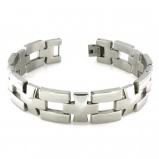 Stainless Steel Cross Link Bracelet