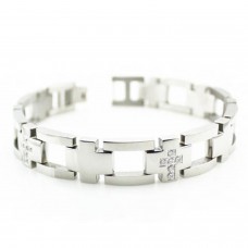 Stainless Steel CNC Pave Set Bracelet