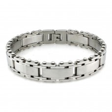 Stainless Steel Track Style Link Bracelet