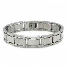 Stainless Steel Satin Finish Link Bracelet