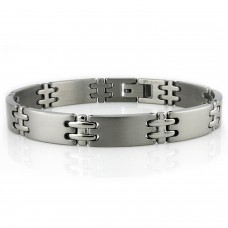 Stainless Steel Double Cross Link Bracelet