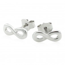 Sterling Silver Infinity Stud Earrings