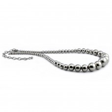 Stainless Steel Graduated Ball Necklace