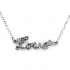 Stainless Steel Inspirational Monogram Love Necklaces