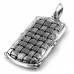 925 Sterling Silver Hatch Weave Pattern Pendant