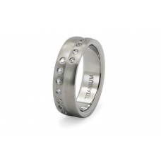 Titanium Cubic Zirconia Ring