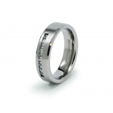 Titanium Cubic Zirconia Wedding Ring