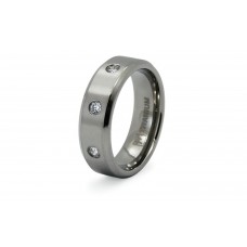 Titanium Multi Cubic Zirconia Ring