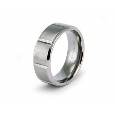 Titanium Grooved Ring