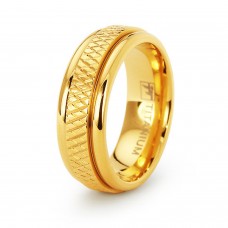 18k Gold Plated Titanium Wedding Band