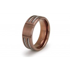 Double Cable Titanium Groove Ring