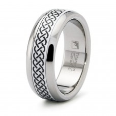 Celtic  Pattern on Titanium Ceramic Ring