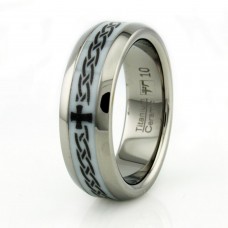 Titanium Ceramic Celtic Design Ring