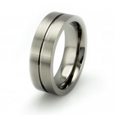 Matte Titanium Grooved Center Ring