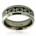 Titanium Chain Link Inlay Design Ring