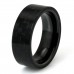 Titanium Black Carbon Fiber Plain Ring