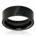 Titanium Black Carbon Fiber Plain Ring