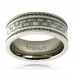 Titanium Double Eternity CZ Silver Colored Carbon Fiber Ring