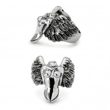 Stainless Steel Angel Wings Ring