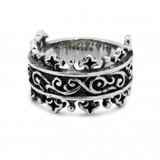 Stainless Steel Crown Ring