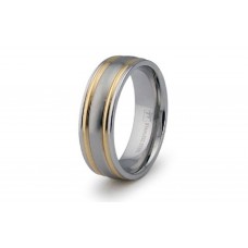 Stainless Steel Golden Wedding Ring