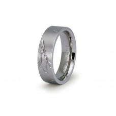 Stainless Steel Engraved Design Ring