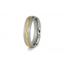 6mm Gold Plated Stainless Steel Wedding Band 