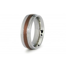 Two Tone Stainless Steel Wedding Band