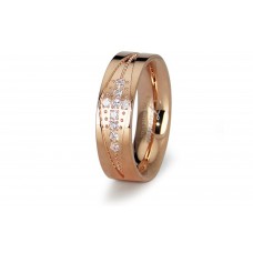 Stainless Steel Rose Gold Wedding Band