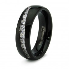 Black Stainless Steel Wedding Band