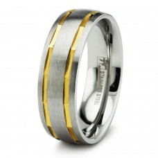 Two Tone Stainless Steel Ring