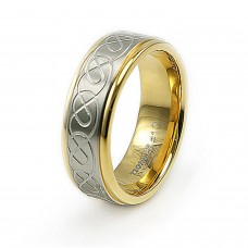 Two-Tone Stainless Steel Tribal Design Ring