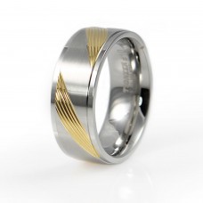 Stainless Steel Gold Plated Ring