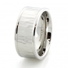 Stainless Steel Wood Design Ring