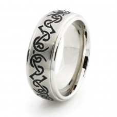 Stainless Steel Tribal Design Ring