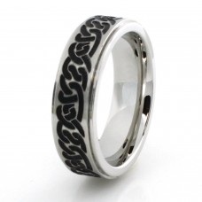 Stainless Steel Ancient Tribal Design Ring