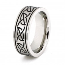 Stainless Steel Tribal Leaf Design Ring