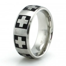 Stainless Steel Swiss Cross Ring