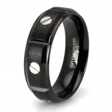 Black Stainless Steel Screws Beveled Ring