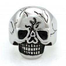 Stainless Steel Biker Skull Ring