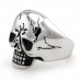 Stainless Steel Biker Skull Ring