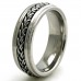 Stainless Steel Rope Chain Biker Ring