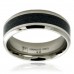 Stainless Steel Sandpaper Inlay Ring