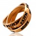 3.5mm Stainless Steel Rose Gold Plated FAITH HOPE BELIEVE Tri-Ring