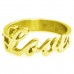 Stainless Steel Gold Plated Love Ring